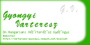 gyongyi varteresz business card